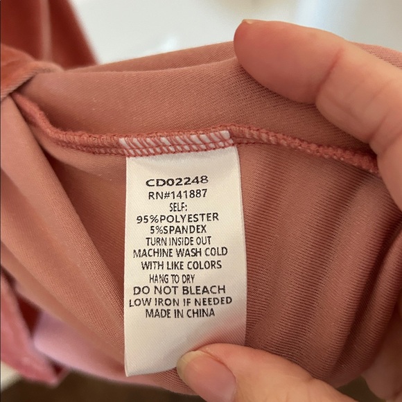 TCEC Velvet Dress in Soft Pink - Picture 4 of 4